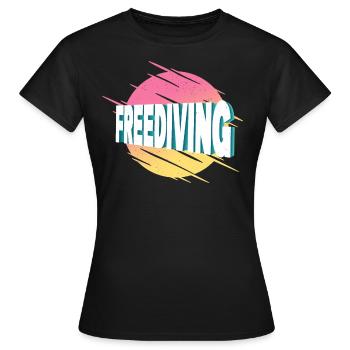 Freediving Apnoetauchen Freitauchen Tauchen - Frauen T-Shirt - Schwarz - Vorne - AI Model Female 172 dark (172cm)