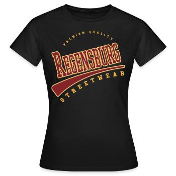 Ratisbonne Allemagne College High School Style - T-shirt Femme - noir - Devant - AI Model Female 172 dark (172cm)