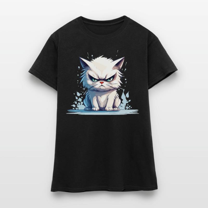 cat grumpy grumpy grumpy meow funny Women's T-Shirt