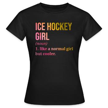 Eishockey Eishockey Eishockey Eishockey - Frauen T-Shirt - Schwarz - Vorne - AI Model Female 172 dark (172cm)