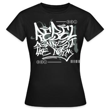Streetwear Urban Graffiti - Women's T-Shirt - black - Front - AI Model Female 172 dark (172cm)