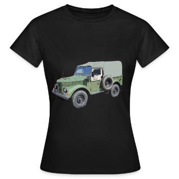 Véhicule tout terrain GAZ 69 - T-shirt Femme - noir - Devant - AI Model Female 172 dark (172cm)