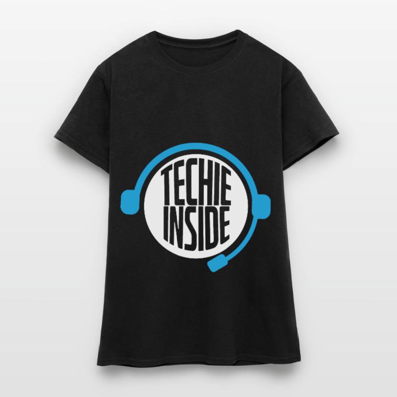 Techie Inside Tech Support Headset Women's T-Shirt