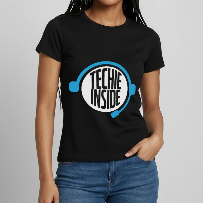 Techie Inside Tech Support Headset Women's T-Shirt