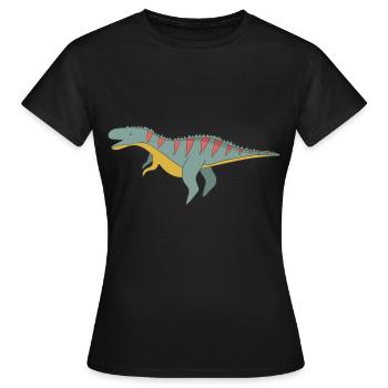 Dinosaur Dino - Women's T-Shirt - black - Front - AI Model Female 172 dark (172cm)