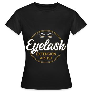 Eyelash Extension Artist - Women's T-Shirt - black - Front - AI Model Female 172 dark (172cm)