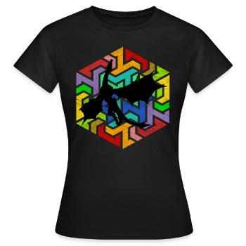 Drache Mythologie Drachen - Frauen T-Shirt - Schwarz - Vorne - AI Model Female 172 dark (172cm)