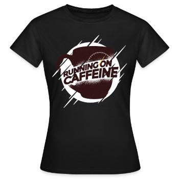 Café Caféine Grain - Courir sur la caféine - T-shirt Femme - noir - Devant - AI Model Female 172 dark (172cm)