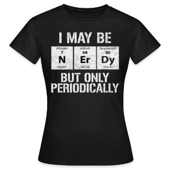 Tableau périodique - T-shirt Femme - noir - Devant - AI Model Female 172 dark (172cm)