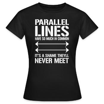 mathematician - Women's T-Shirt - black - Front - AI Model Female 172 dark (172cm)