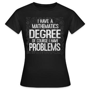 mathematician - Women's T-Shirt - black - Front - AI Model Female 172 dark (172cm)