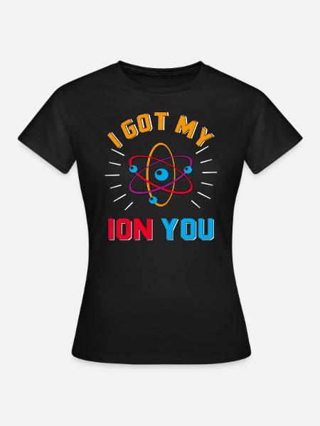 Atome Atom Molekuel - Frauen T-Shirt - Schwarz