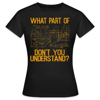 Physiciens Mathématiciens - T-shirt Femme - noir - Devant - AI Model Female 172 dark (172cm)