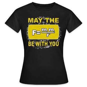 physicist - Women's T-Shirt - black - Front - AI Model Female 172 dark (172cm)