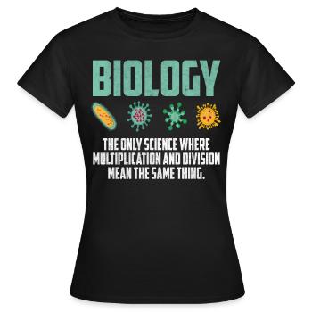 biologie - T-shirt Femme - noir - Devant - AI Model Female 172 dark (172cm)