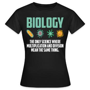 biologist - Women's T-Shirt - black - Front - AI Model Female 172 dark (172cm)