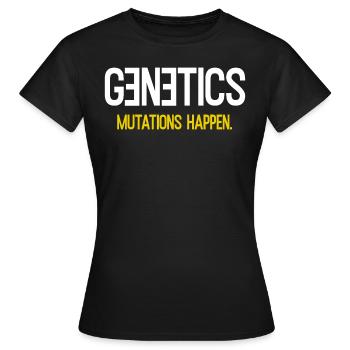 genetics - Women's T-Shirt - black - Front - AI Model Female 172 dark (172cm)