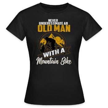 Les vététistes - T-shirt Femme - noir - Devant - AI Model Female 172 dark (172cm)
