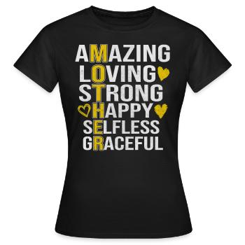 Mutterschaft Mutterliebe Mom Mama Mami Geschenk - Frauen T-Shirt - Schwarz - Vorne - AI Model Female 172 dark (172cm)