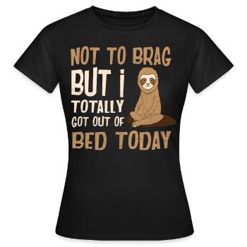 énonciations drôles paresseux animaux images la paresse - T-shirt Femme - noir - Devant - AI Model Female 172 dark (172cm)