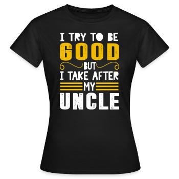 lustige witzige Sprüche - Frauen T-Shirt - Schwarz - Vorne - AI Model Female 172 dark (172cm)