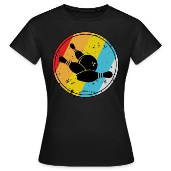 Bowling Kegel Bowlingkugel - Frauen T-Shirt - Schwarz - Vorne - AI Model Female 172 dark (172cm)