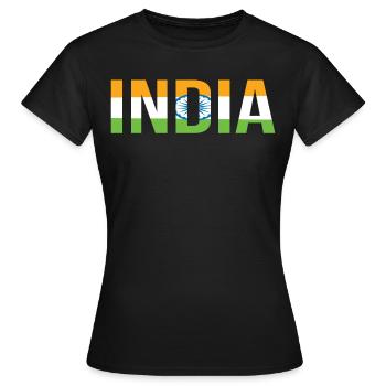Inde - T-shirt Femme - noir - Devant - AI Model Female 172 dark (172cm)