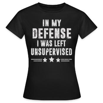 sarcasm - Women's T-Shirt - black - Front - AI Model Female 172 dark (172cm)