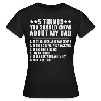 Vater und Tochter Papas Liebling Tochter - Frauen T-Shirt - Schwarz - Vorne - AI Model Female 172 dark (172cm)