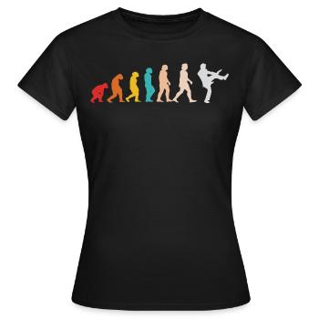 Guitariste Evolution Retro Guitar RocknRoll Bass - T-shirt Femme - noir - Devant - AI Model Female 172 dark (172cm)