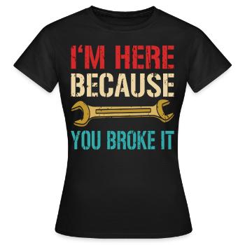 Mechaniker Reparatur Techniker Werkzeug mechanical - Frauen T-Shirt - Schwarz - Vorne - AI Model Female 172 dark (172cm)