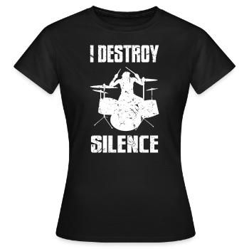 Drummer Drumsticks Drums - Women's T-Shirt - black - Front - AI Model Female 172 dark (172cm)
