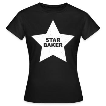 Baked Goods Baker Bakery Baking Star Cook - Women's T-Shirt - black - Front - AI Model Female 172 dark (172cm)