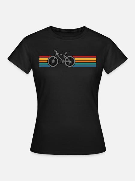 Vélo rétro vélo de montagne vélo - T-shirt Femme - noir