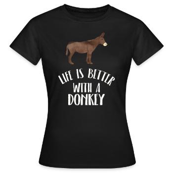 ass - Women's T-Shirt - black - Front - AI Model Female 172 dark (172cm)