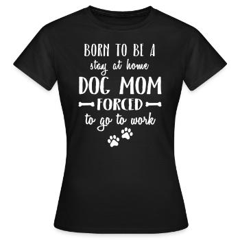 Chien Maman Chiens Amoureux - T-shirt Femme - noir - Devant - AI Model Female 172 dark (172cm)