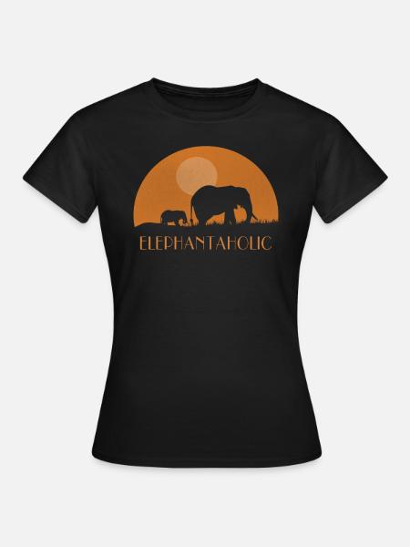 Elefant Elefanten - Frauen T-Shirt - Schwarz