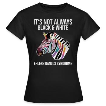 Ehlers Danlos Syndrome Black White Zebra - T-shirt Femme - noir - Devant - AI Model Female 172 dark (172cm)