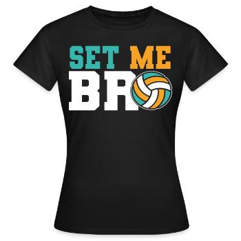 Volleyballer Volleyball-Set Volleyball Geschenk - Frauen T-Shirt - Schwarz - Vorne - AI Model Female 172 dark (172cm)