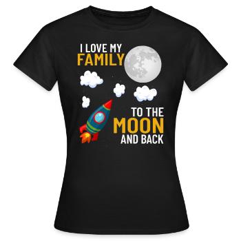 family - Women's T-Shirt - black - Front - AI Model Female 172 dark (172cm)