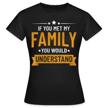 Family - Women's T-Shirt - black - Front - AI Model Female 172 dark (172cm)