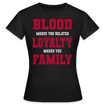 valeurs familiales - T-shirt Femme - noir - Devant - AI Model Female 172 dark (172cm)
