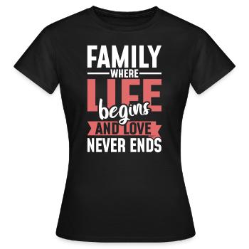 Valeurs familiales - T-shirt Femme - noir - Devant - AI Model Female 172 dark (172cm)