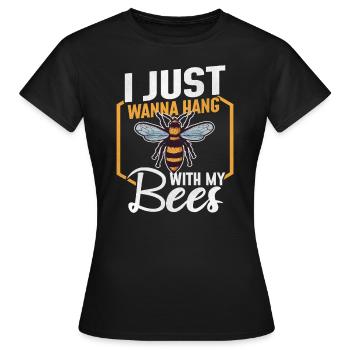 Biene Bienchen Bienen Imker Honigbiene - Frauen T-Shirt - Schwarz - Vorne - AI Model Female 172 dark (172cm)