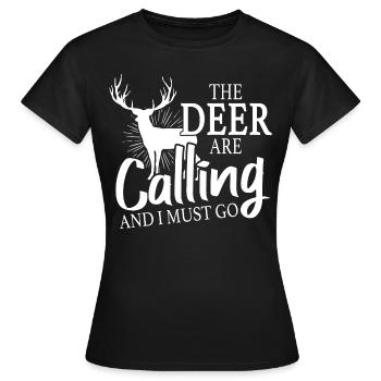 deer hunting - Women's T-Shirt - black - Front - AI Model Female 172 dark (172cm)