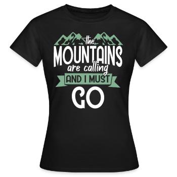 Bergsteiger Bergsteigen - Frauen T-Shirt - Schwarz - Vorne - AI Model Female 172 dark (172cm)
