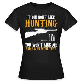 Hunter - Women's T-Shirt - black - Front - AI Model Female 172 dark (172cm)