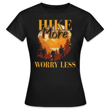 Hiking hike - Women's T-Shirt - black - Front - AI Model Female 172 dark (172cm)