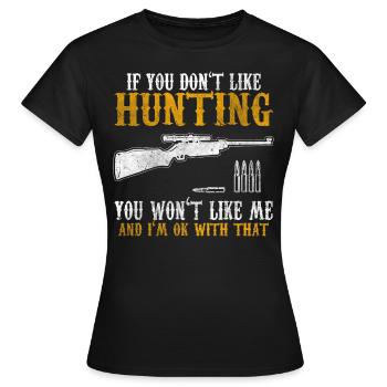 Hunters hunting hunting - Women's T-Shirt - black - Front - AI Model Female 172 dark (172cm)