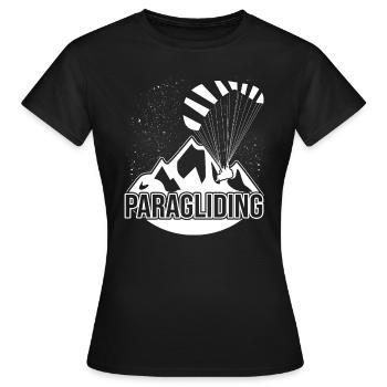 Gleitschirmflieger Gleitschirm Gleitschirmfliegen - Frauen T-Shirt - Schwarz - Vorne - AI Model Female 172 dark (172cm)